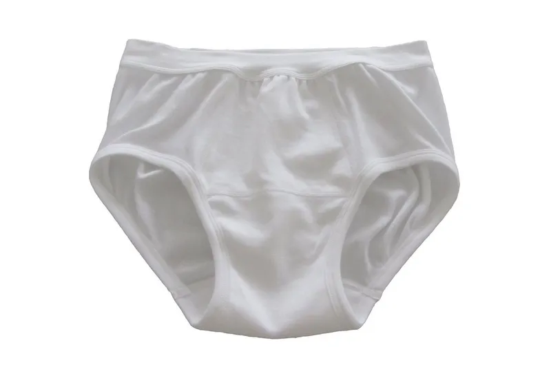 HERMKO Inkontinenzslip 993265 Inkontinenz Slip mit Weichbund aus Bio-Baumwolle Feinripp, Weiß, – Produktbild 4 von 5