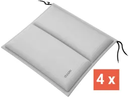 Doppler doppler Sitzkissen "CITY" mit Längssteppung, 4er-Pack, 48x48x6 cm, Polyester, hellgrau – Produktbild 1 von 1