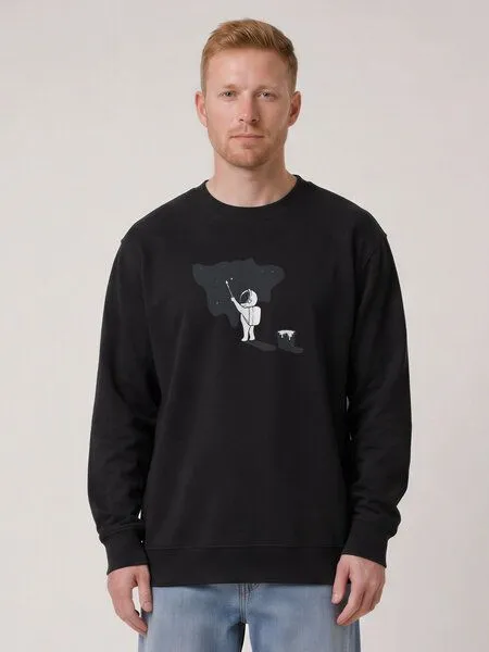 watapparel watapparel Sweatshirt Unisex Painting space, Black, – Produktbild 2 von 2