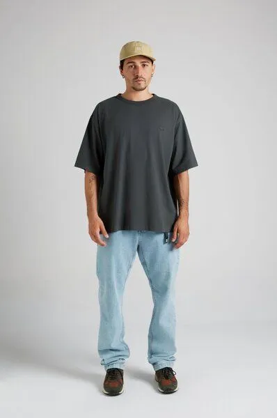 Trendsplant Trendsplant Essential Garment Heavyweight Oversized T-Shirt Pirate Black, Schwarz, – Produktbild 4 von 4