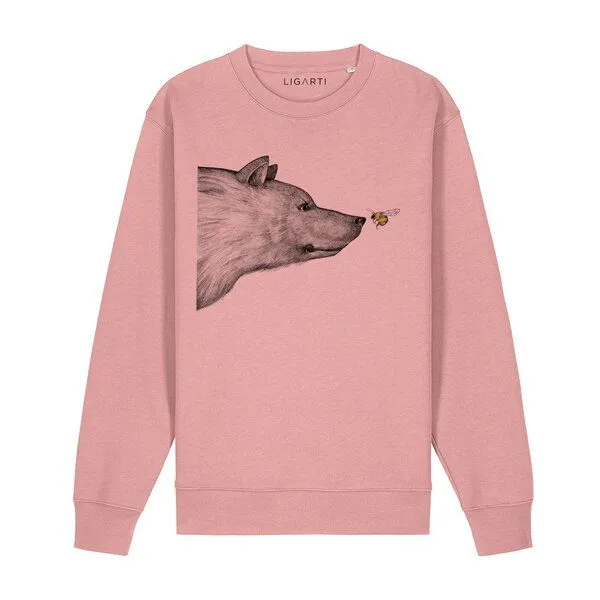 LIGARTI Pullover – Die Begegnung – LIGARTI Tiermanufaktur, Hellgrau, – Produktbild 3 von 3