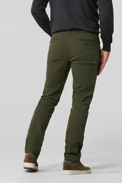 Meyer MEYER Flammé Double-Dyed Baumwoll-Chino, Grün (opal), – Produktbild 4 von 5