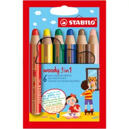 Stabilo STABILO Multitalent-Stift "woody 3 in 1", 6 Stk. – Produktbild 1 von 1