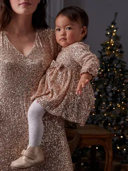 Vertbaudet Festliches Baby Kleid mit Pailletten ene pailletten capsule – Produktbild 1 von 1