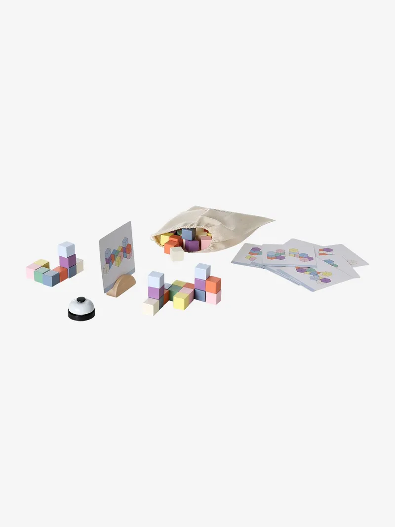 Vertbaudet Vertbaudet Kinder Konstruktionsspiel nach Zeit Bauspiel Holz FSC®, Mehrfarbig, – Produktbild 2 von 5