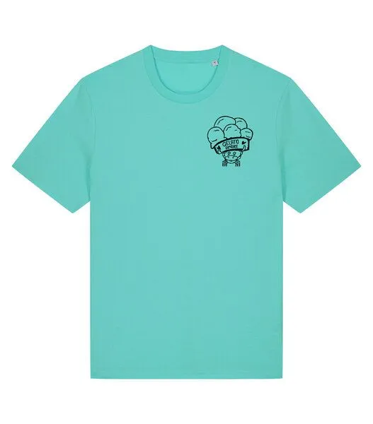 päfjes päfjes Gelato Amore / Eis Krabbe mit Eisbecher - Fair Bio Männer Unisex T-Shirt, Pool blue (blau), – Produktbild 3 von 4