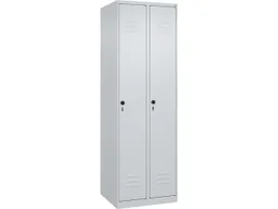 C+P C+P Wäsche-Spind Classic PLUS, 2 Abteile, 1850x600x500mm, Lichtgrau/Lichtgrau – Produktbild 1 von 1