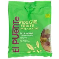 El Puente El Puente Veggie Fruits - Bio-Fruchtgummi ohne Gelatine | Fair Trade | Bio-zertifiziert | Vegan | Glutenfrei, Mehrfarbig, – Produktbild 1 von 1