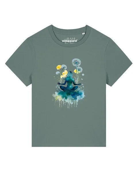 watapparel watapparel T-Shirt Frauen Yoga & Meditation, Green bay, – Produktbild 1 von 2