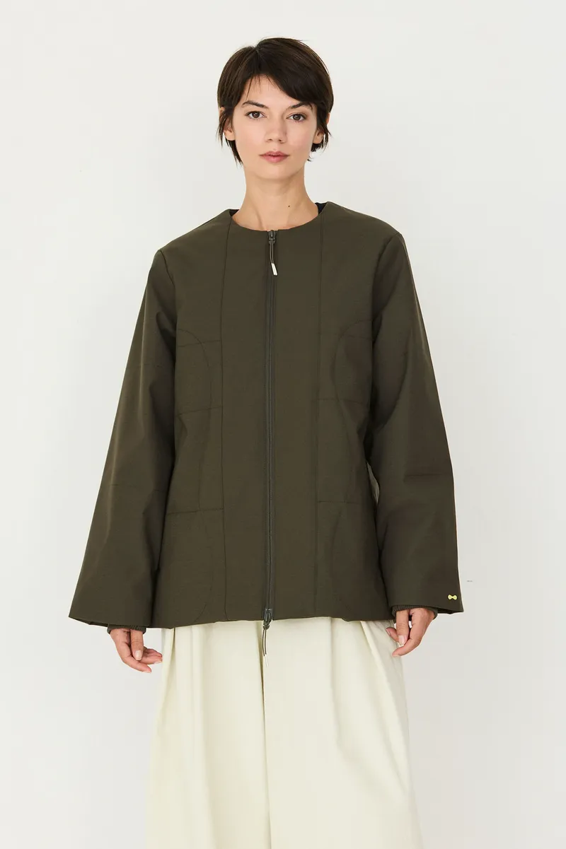 SKFK SKFK Damen vegan Kurze Steppjacke Laura Khaki, Grün, – Produktbild 2 von 2
