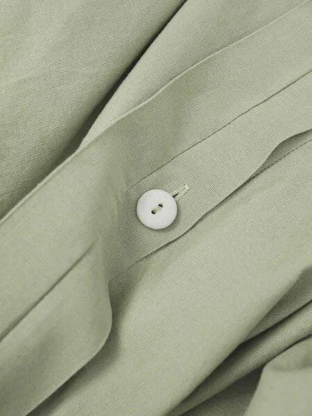 erlich textil erlich textil Cotton Linen Select Bettdeckenbezug aus Bio-Baumwolle, Leinen Mix, made in Europe, Pistazie, – Produktbild 4 von 6