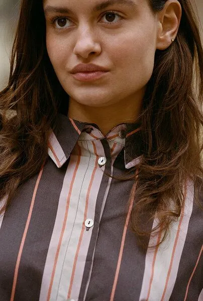 Nénés Nénés Lucile Shirt, Pflaume streifen, – Produktbild 3 von 4