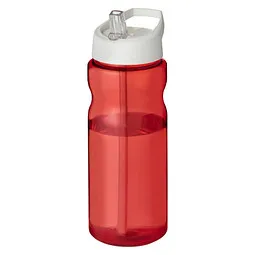 Unbranded H2O Active® Eco Base 650 ml Sportflasche mit Ausgussdeckel, rot/ weiß – Produktbild 1 von 1