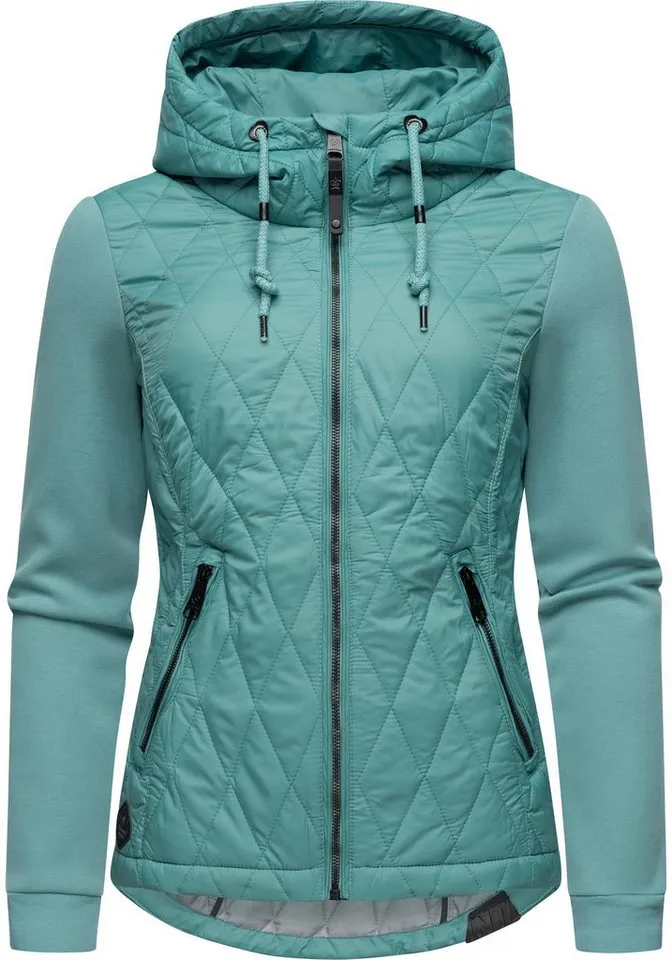 ragwear ragwear Outdoorjacke Lucinda Steppjacke aus modernem Materialmix mit Kapuze, Grün, – Produktbild 2 von 5