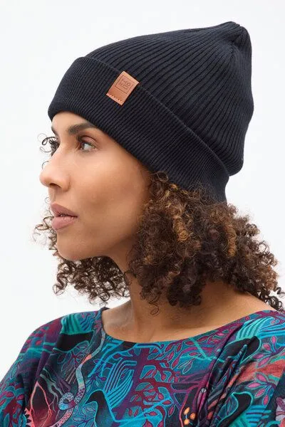 KOKOworld Mütze Peak Knit – Fairtrade Cotton – Klassische Beanie – Warm – Unisex – KOKOworld, Black (schwarz), – Produktbild 3 von 4