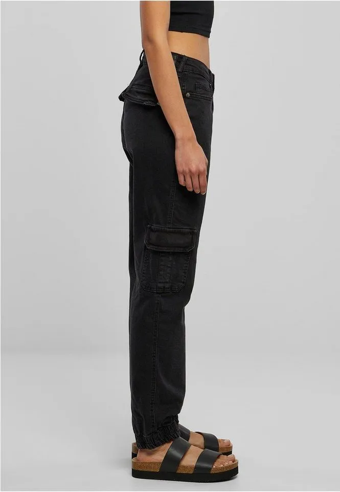 Urban Classics Urban Classics Cargohose Organic Stretch Denim Cargo, Schwarz, – Produktbild 4 von 5