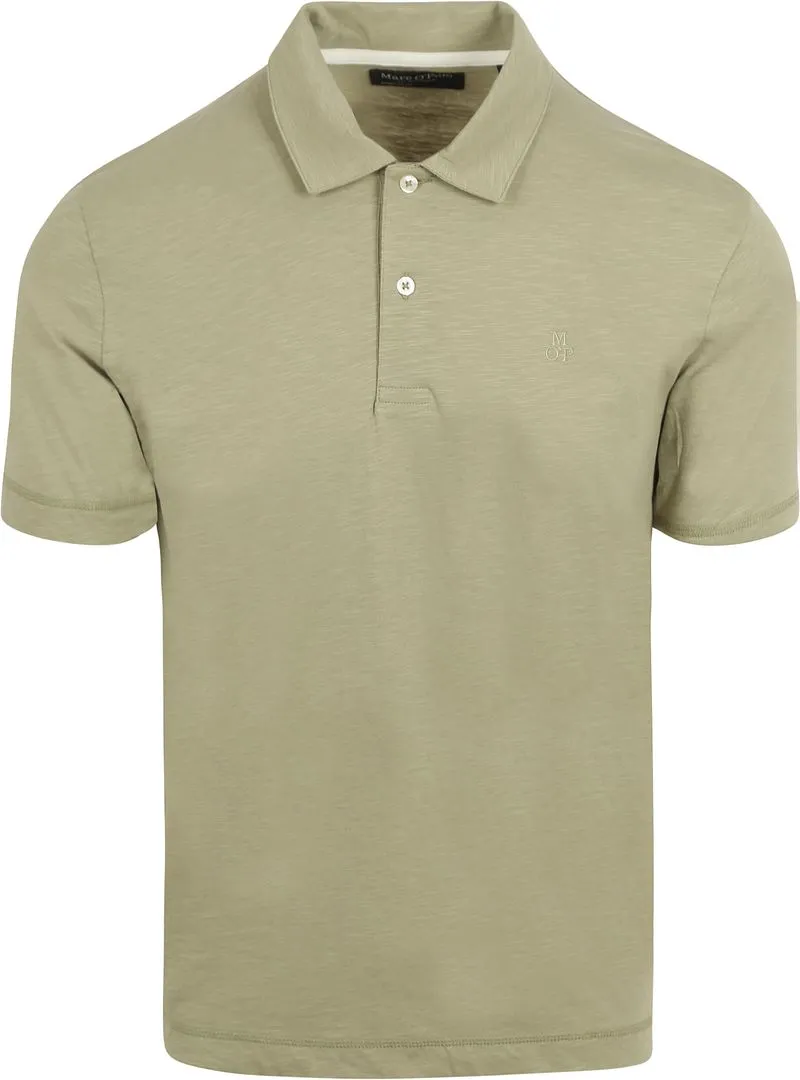 Marc O'Polo Marc O'Polo Poloshirt Slubs Sage Grün - Größe L, Grün, – Produktbild 1 von 5