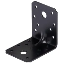 Alberts ALBERTS Schwerlast-Winkelverbinder mit Sicke, verzinkt, schwarz, TxHxB 70x70x55 mm – Produktbild 1 von 1