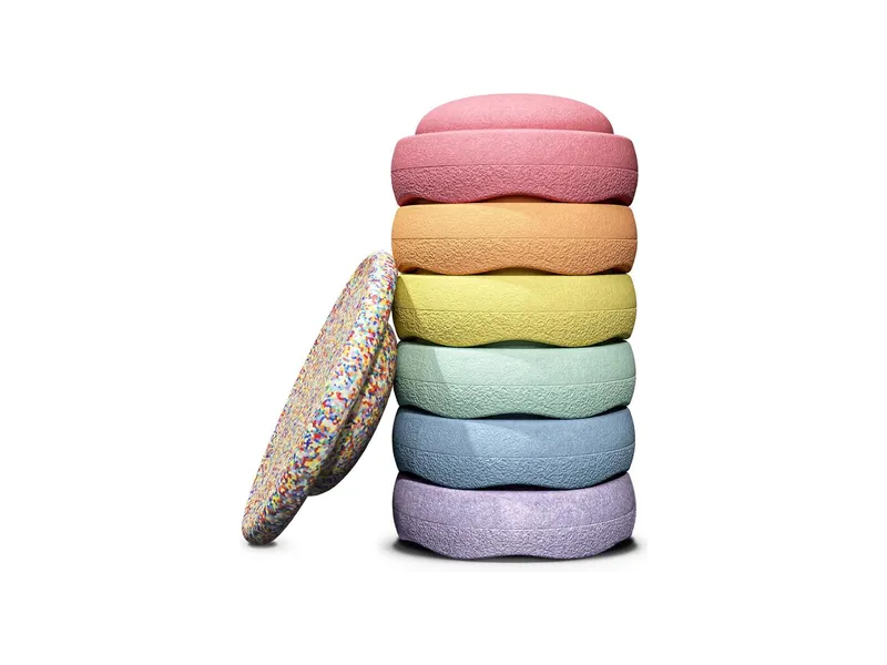 Stapelstein® Stapelstein® Rainbow Set pastel Ø 27,5cm, H: 12cm, Ø 35,5cm, H: 8,4cm – Produktbild 2 von 8