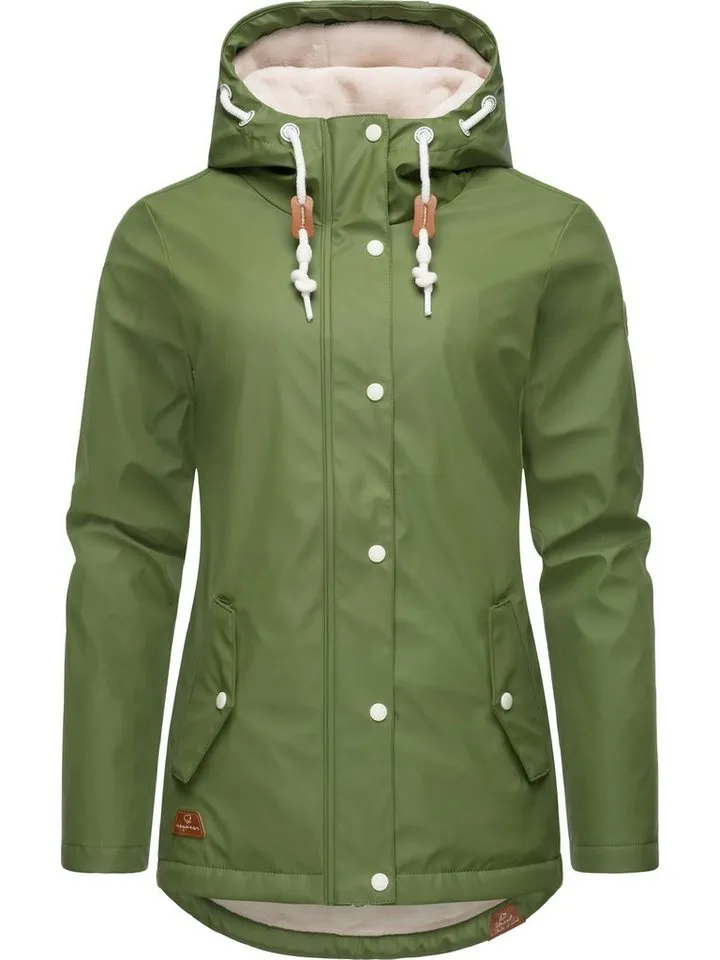 ragwear ragwear Winterjacke Marge warm gefütterter Damen Winter Regenmantel, Grün, – Produktbild 2 von 4