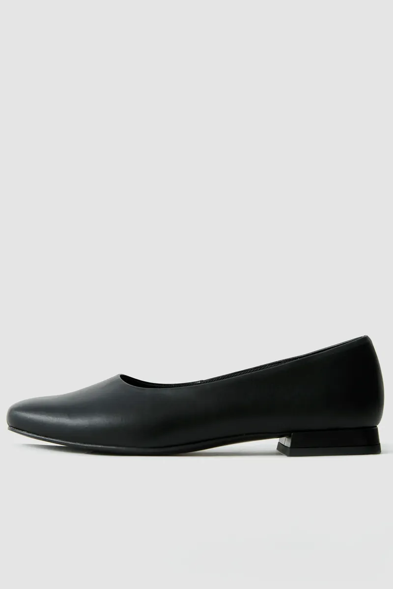 BOHEMA BOHEMA Damen vegan Ballerinas Diana Square Toe Schwarz, Schwarz, – Produktbild 2 von 2
