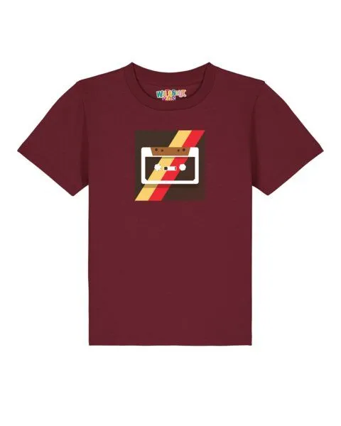 watabout.kids watabout.kids T-Shirt Kinder Kassette, Burgundy, – Produktbild 1 von 2