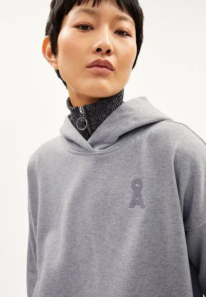 ARMEDANGELS ARMEDANGELS FRANCESCAA ELLAA - Damen Sweat Hoodie Oversized Fit aus Bio-Baumwolle, Grey melange, – Produktbild 3 von 4