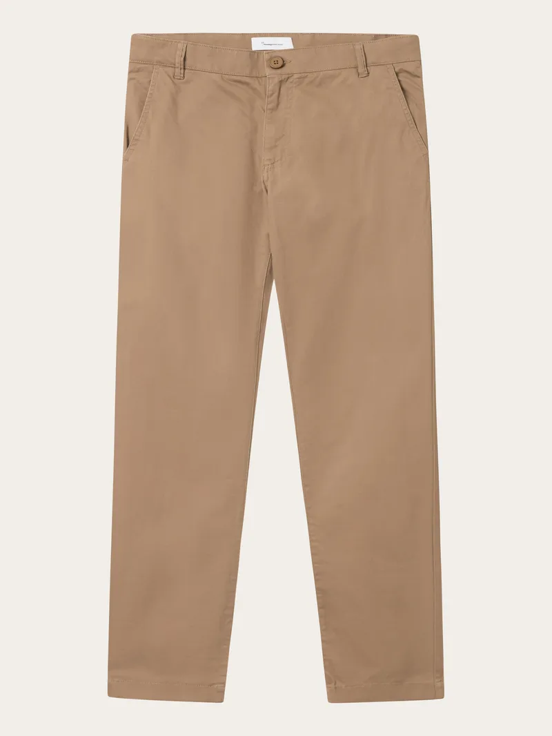 KnowledgeCotton Apparel KnowledgeCotton Apparel Herren vegan Chino-Hose Luca Slim Twill Tuffet Beige, Beige, – Produktbild 1 von 2
