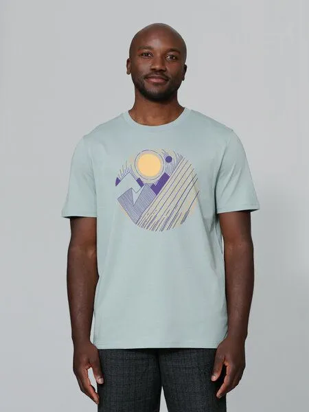 watapparel watapparel T-Shirt Unisex Geometric Landscape 3, Aloe, – Produktbild 1 von 3