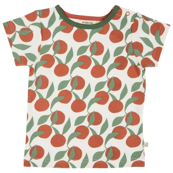 Pigeon by Organics for Kids Pigeon by Organics for Kids Kinder-Kurzarmshirt mit Aufdruck, Orange (mit orangenaufdruck), – Produktbild 1 von 1