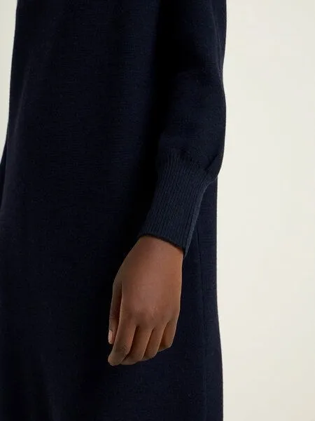 LANIUS LANIUS Rollkragenkleid aus Bio-Merinowolle, Midnight melange, – Produktbild 4 von 4