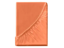 Spannbettlaken "Eco-Jersey-Interlock" aus Bio-Baumwolle 180-200 x 200 cm, apfelsine – Produktbild 1 von 1