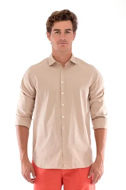 RAVENS VIEW IBIZA RAVENS VIEW IBIZA Herren vegan Hemd Phoenix Sand Beige – Produktbild 1 von 1
