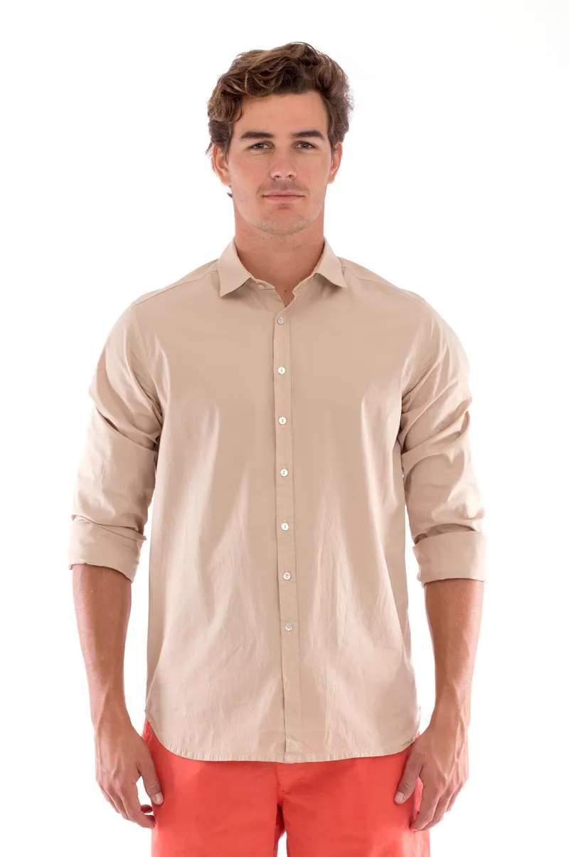 RAVENS VIEW IBIZA RAVENS VIEW IBIZA Herren vegan Hemd Phoenix Sand Beige, Beige, – Produktbild 1 von 1
