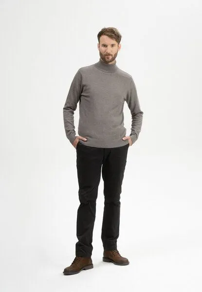 MELA Rollkragen Pullover Modell: Kanja GOTS, Bear melange, – Produktbild 3 von 4