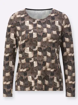 Witt Rundhalsshirt beige-schwarz-bedruckt – Produktbild 1 von 1