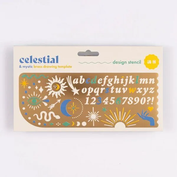 another studio another studio Design Schablone / Zeichnungsvorlage aus Messing, Celestial, – Produktbild 1 von 2