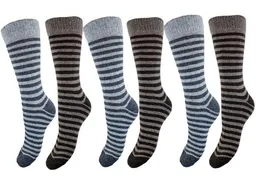 Bruno Barella Bruno Barella Alpaka Winter Thermo Socken gestreift in 6er Pack – Produktbild 1 von 1
