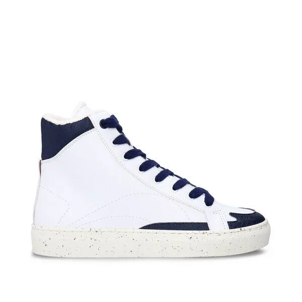 Nae Vegan Shoes Nae Vegan Shoes London High Top Sneaker aus AppleSkin und Piñatex, Blau, – Produktbild 1 von 4