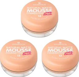 Essence Foundation NATURAL MATTE MOUSSE FOUNDATION, 3er Pack, mit Clean-Beauty-Textur – Produktbild 1 von 1