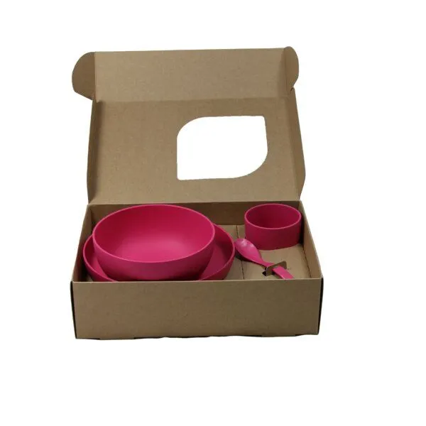 ajaa ajaa! Geschirr-Set 4-teilig, Pink, – Produktbild 4 von 4