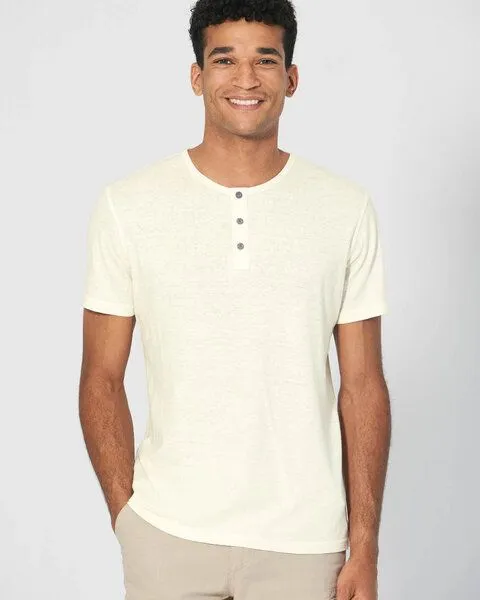 HempAge HempAge Herren Henley Hanf Vegan, Offwhite, – Produktbild 2 von 2