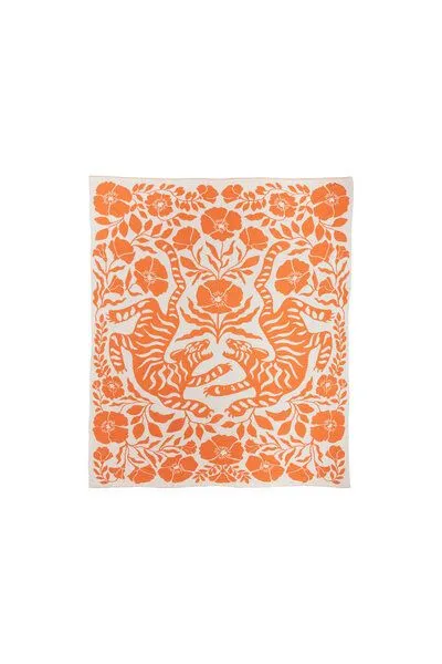 Tranquillo Tranquillo Strickdecke TIGRANA, Orange, – Produktbild 5 von 5
