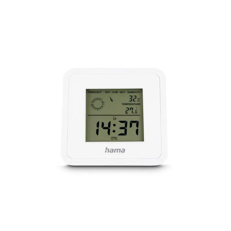 Hama Hama Thermometer und Hygrometer "Borneo", digital, für innen, Weiß – Produktbild 1 von 5
