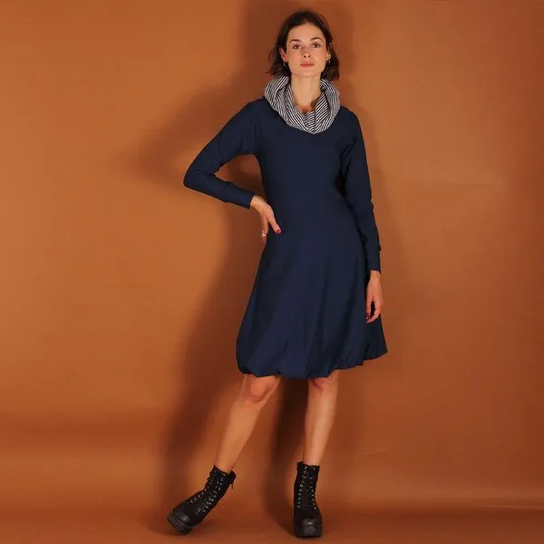 ManduTrap ManduTrap Ballonkleid aus Bio-Baumwolle kbA mit Kapuze/Hoodie, Blau, – Produktbild 1 von 4