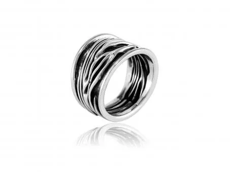 pakilia pakilia Silber Ring Wellen Fair-Trade und handmade – Produktbild 2 von 3
