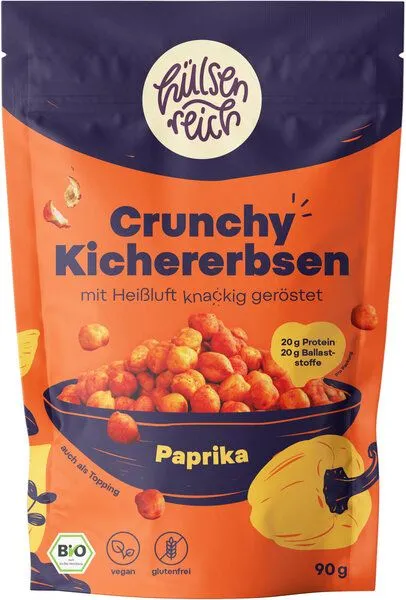 Hülsenreich Bio Crunchy Kichererbsen Paprika – Produktbild 2 von 3