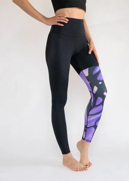 Arctic Flamingo Arctic Flamingo Blickdichte Yoga Leggings, High Waist Damen Yoga Hose aus ECONYL® regeneriertem Nylon, Lila, – Produktbild 1 von 4