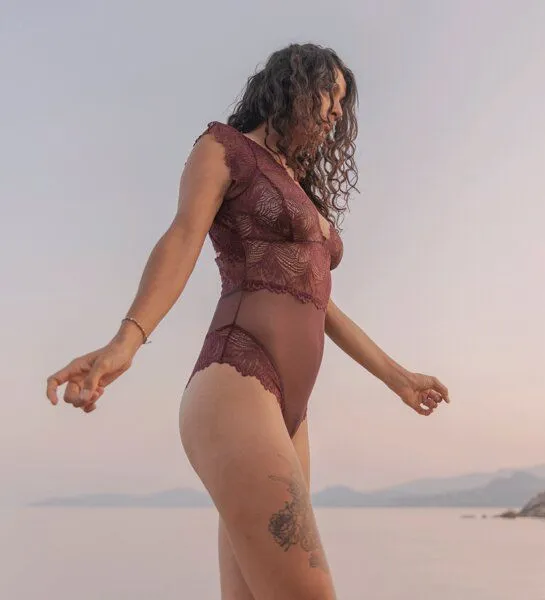 Anekdot Anekdot Bodysuit Amara, Lila, – Produktbild 3 von 4