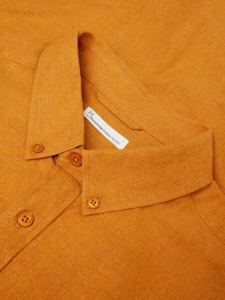 KnowledgeCotton Apparel KnowledgeCotton Apparel Flanellhemd- Elder Regular Fit - aus Biobaumwolle, Orange (pumpkin), – Produktbild 3 von 4